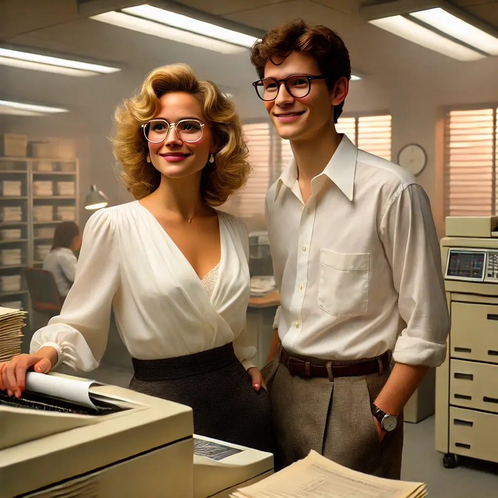 Büro – Vormittag (05.1983) – Clara (35), Tony (25)