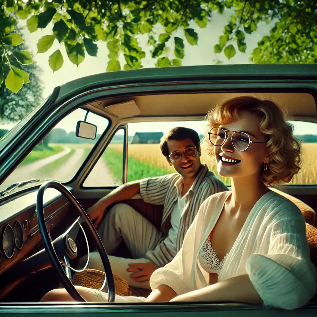 Vorrhön – Auto im Grünen (06.1983) – Clara (35), Tony (25)